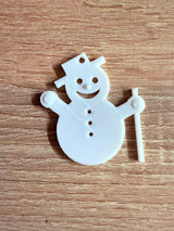 Bonhomme de neige minimaliste en décoration de sapin