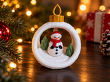 Boule de Noël avec ourson et sapin