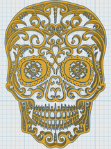 Figurine décorative de crâne en sucre pour le Día de los Muertos, n° 22