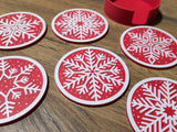 Sous-verres flocons de neige pour Noël – 6 motifs
