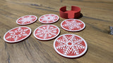 Sous-verres flocons de neige pour Noël – 6 motifs