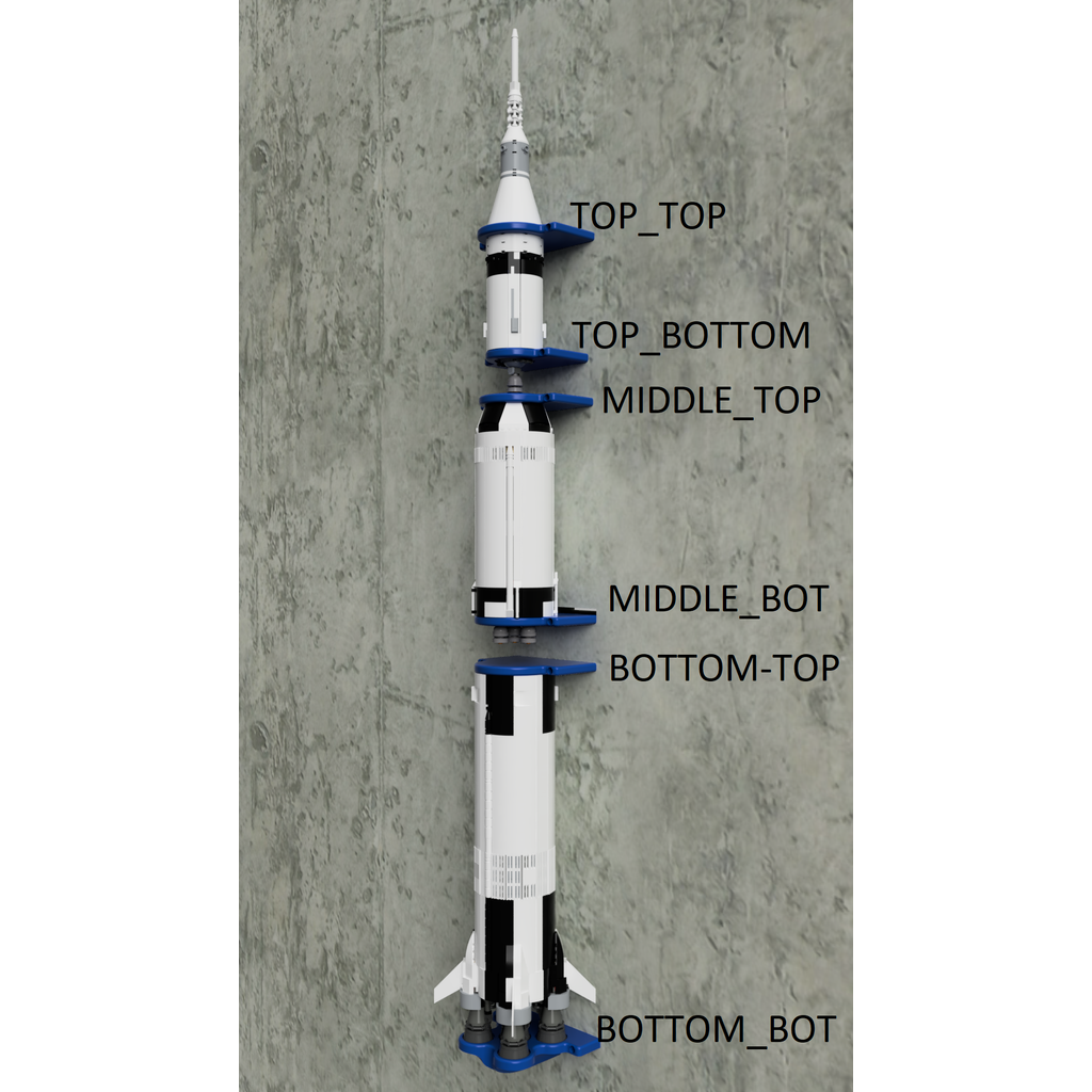 Support mural pour LEGO Saturn V