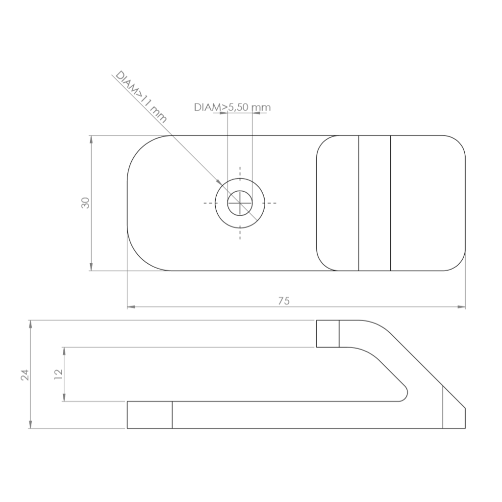 Support mural pour snowboard – suspension par gravité