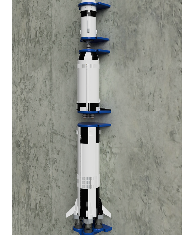 Support mural pour LEGO Saturn V