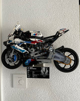 Support mural pour LEGO BMW S1000RR avec emplacement pour la plaque