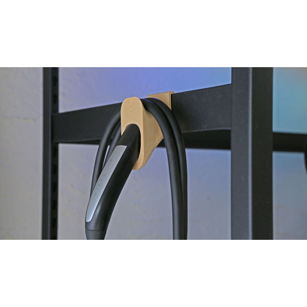 Support pour câble de recharge Tesla – fixation murale avec clip