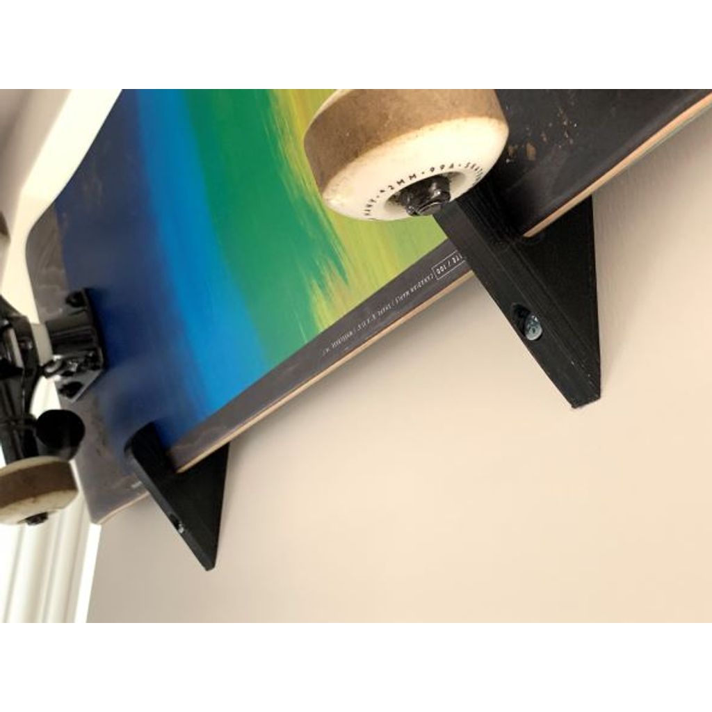 Support mural pour skateboard – angle d'exposition de 27°