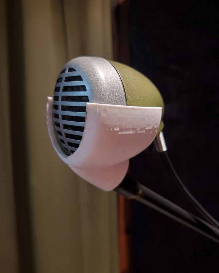 Support pour microphone Shure 520DX Bullet avec fixation de pied inclinée