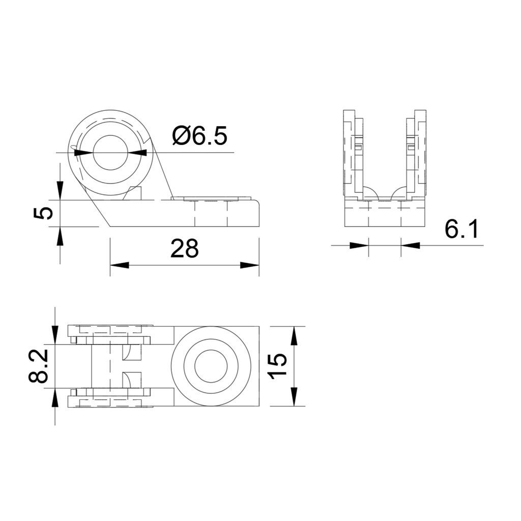 Support de rechange pour éclairage de vélo LED AXA Blueline