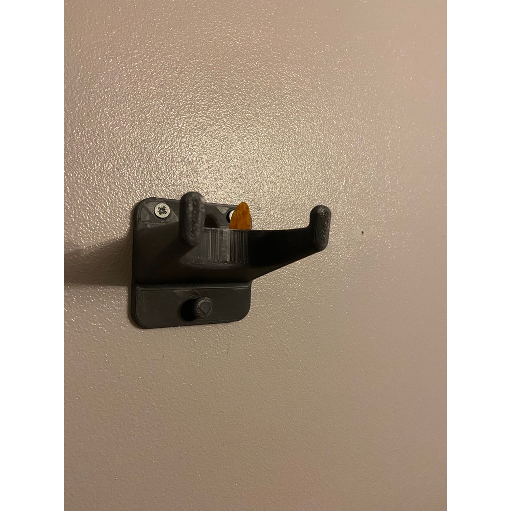 Support mural de guitare avec porte-médiators et crochet pour sangle