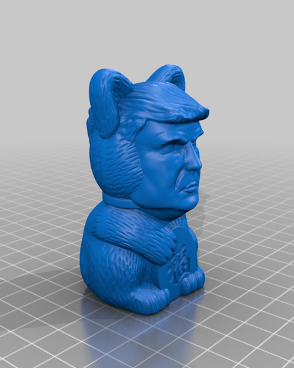 Statue Chat-Trump – figurine remix amusante
