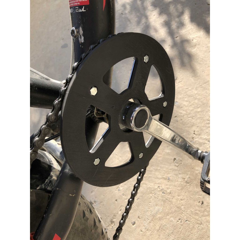 Protège-chaîne de vélo – 190 mm, compatible avec les pédaliers standard