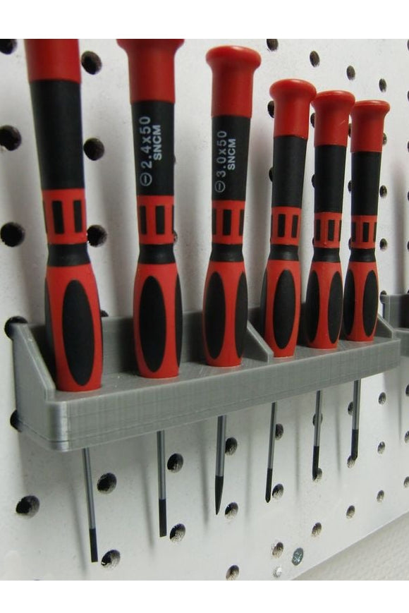 Porte-tournevis pour panneau perforé, pour 6 tournevis