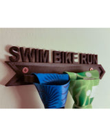 Porte-médailles de triathlon – support mural Swim Bike Run