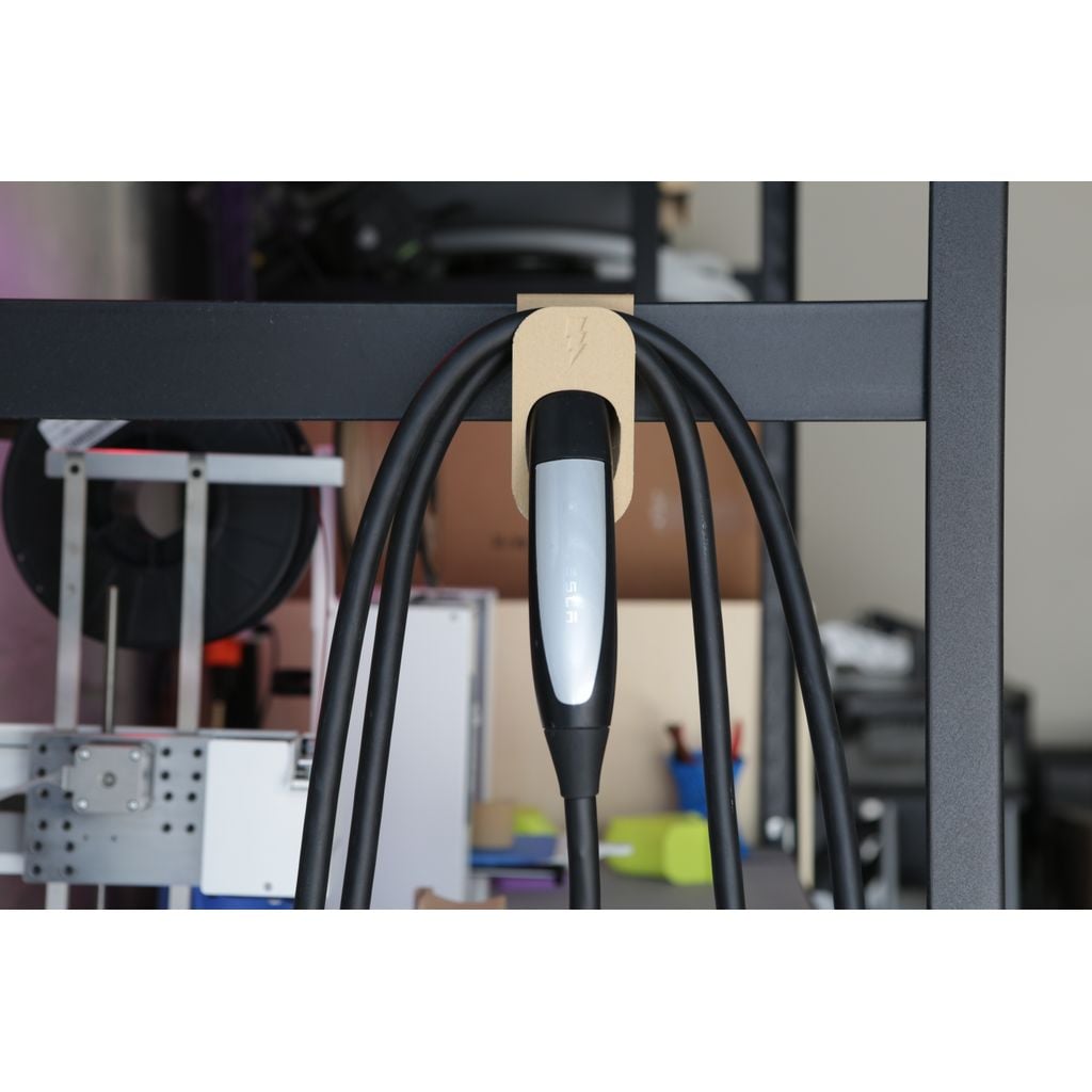 Support pour câble de recharge Tesla – fixation murale avec clip