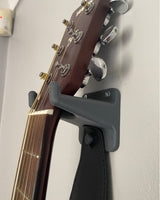 Support mural de guitare avec porte-médiators et crochet pour sangle