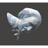Buste low poly d'Albert Einstein