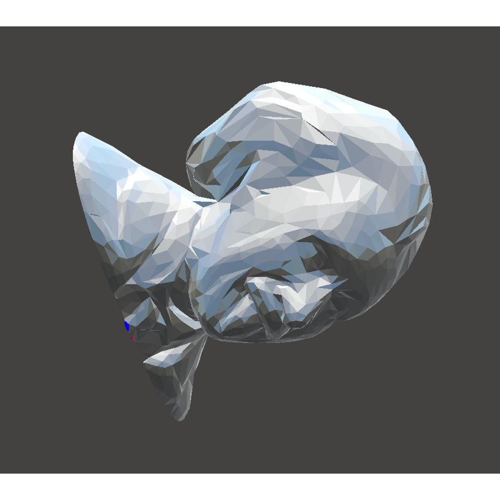 Buste low poly d'Albert Einstein
