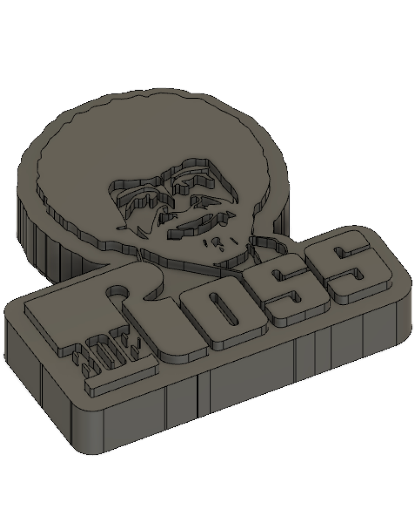 Logo Bob Ross imprimé en 3D