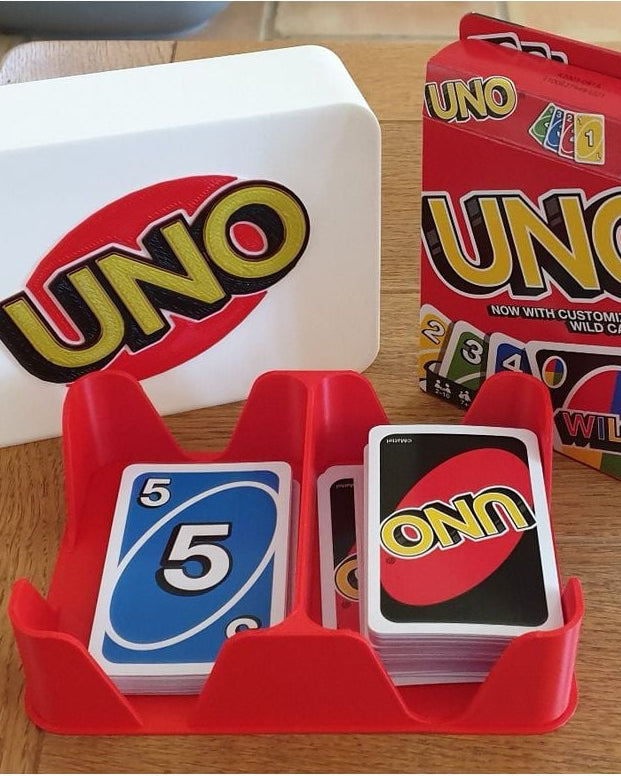 Support et boîte de rangement pour jeux de cartes type UNO