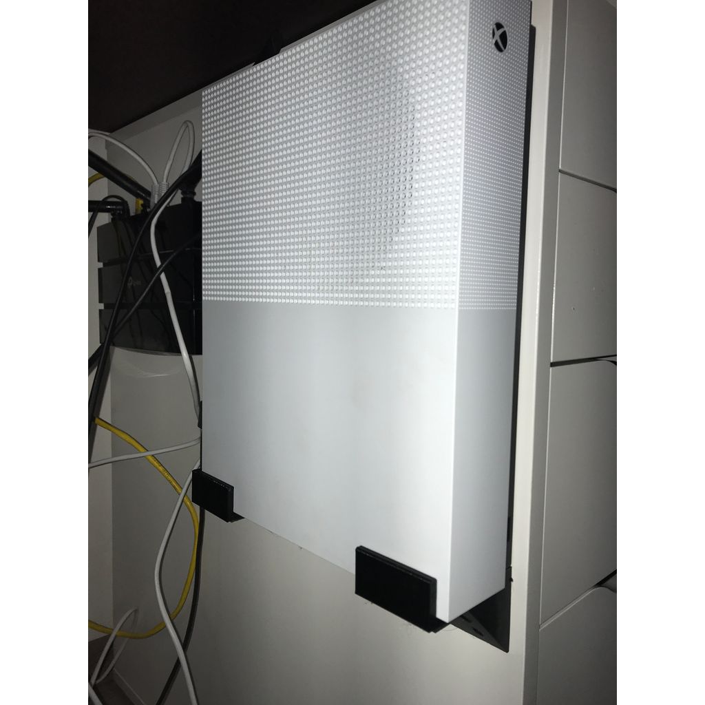 Fixation latérale pour Xbox One S – montage mural pour un bureau dégagé