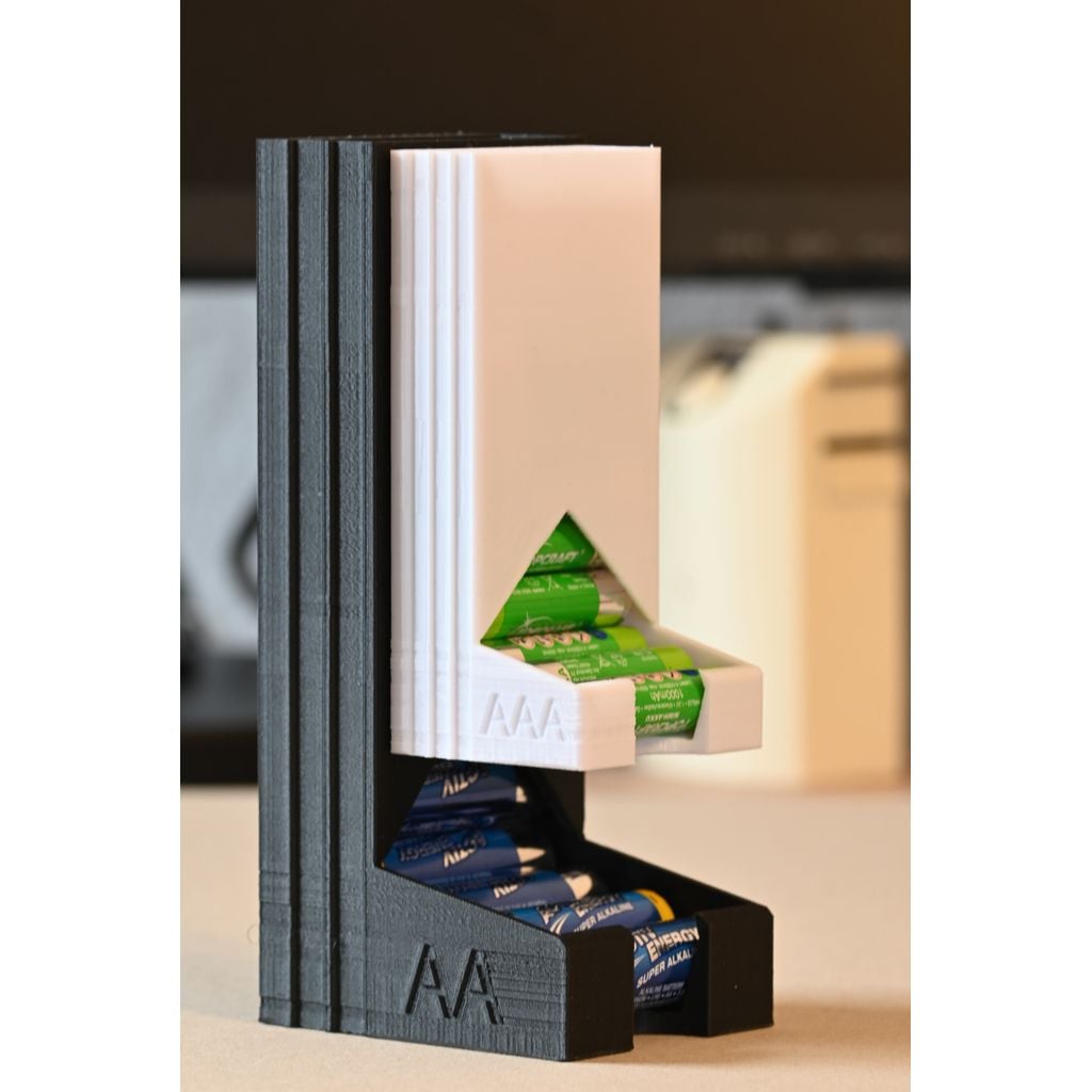 Organiseur de piles empilable avec fixation murale – AA et AAA