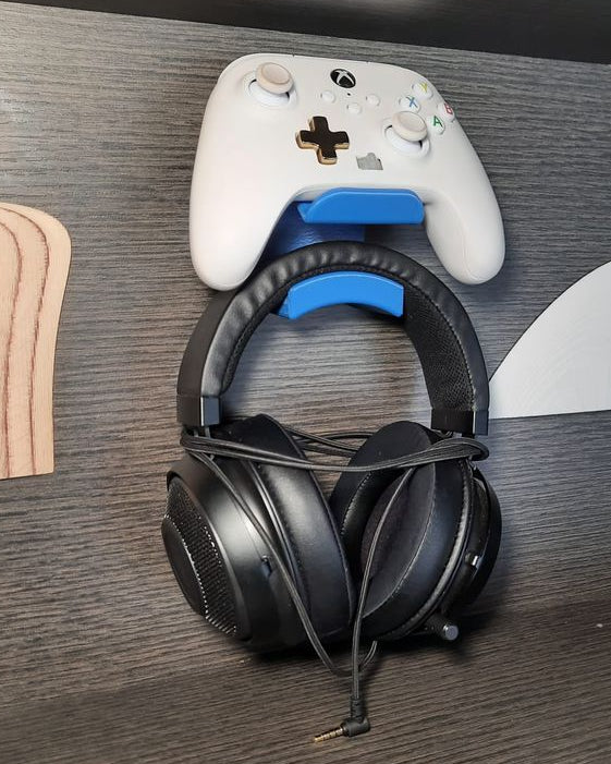 Support pour Xbox et casque – organiseur de bureau arrondi