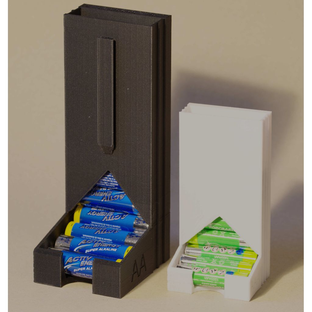Organiseur de piles empilable avec fixation murale – AA et AAA