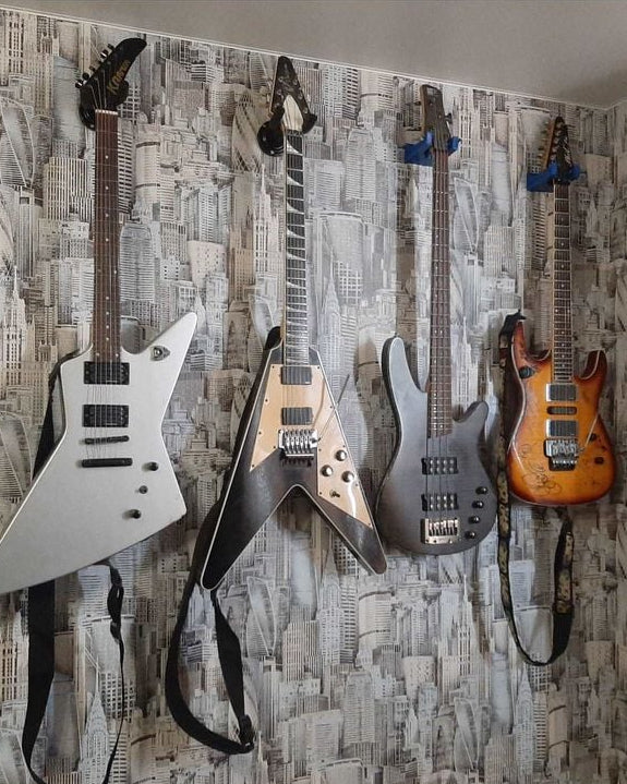 Support mural pour guitare v2 – lot de 2