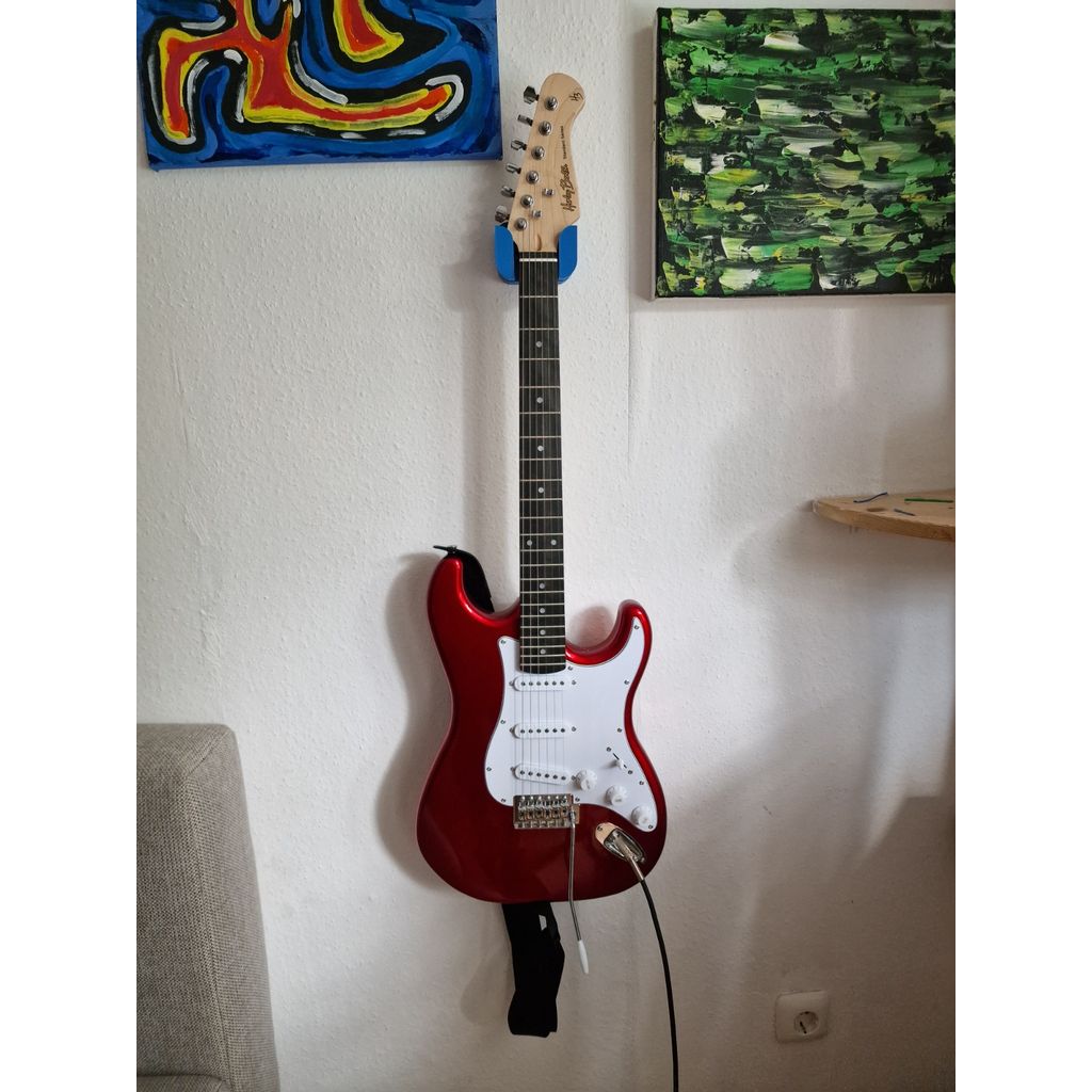 Support mural de guitare avec place pour médiators