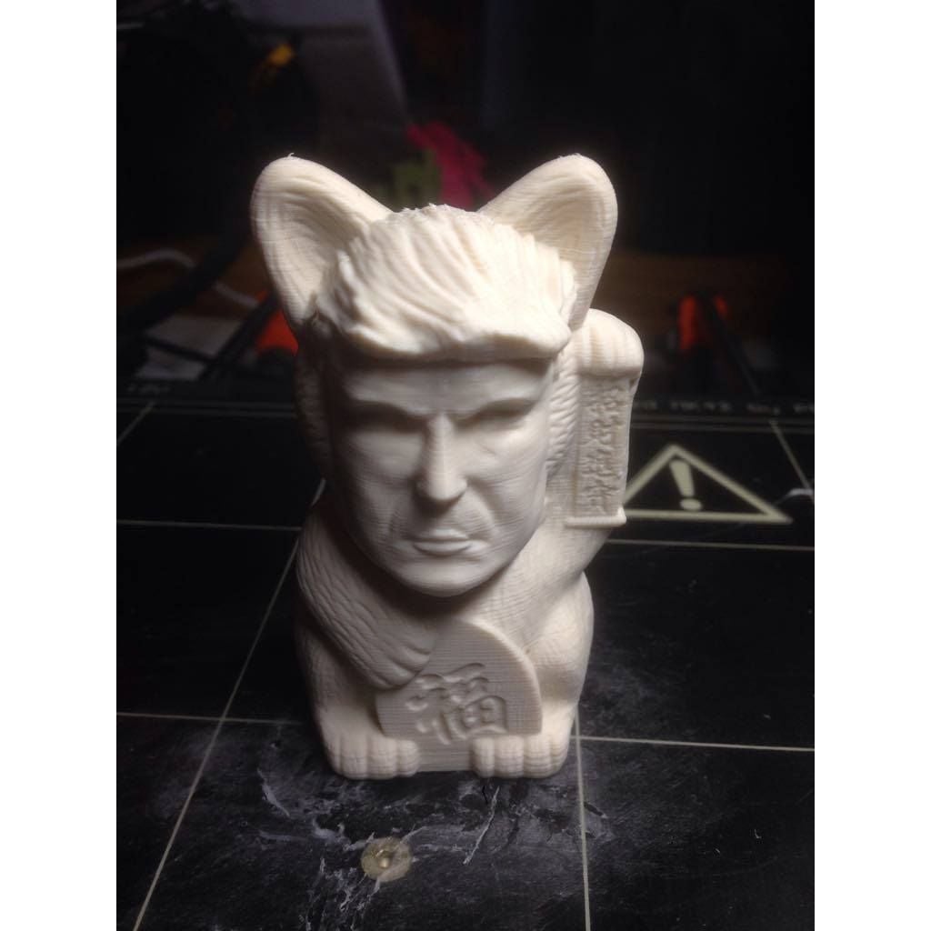 Statue Chat-Trump – figurine remix amusante