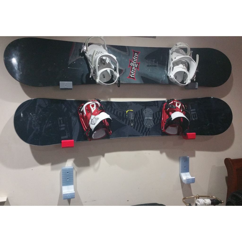 Support mural pour snowboard – lot de 2