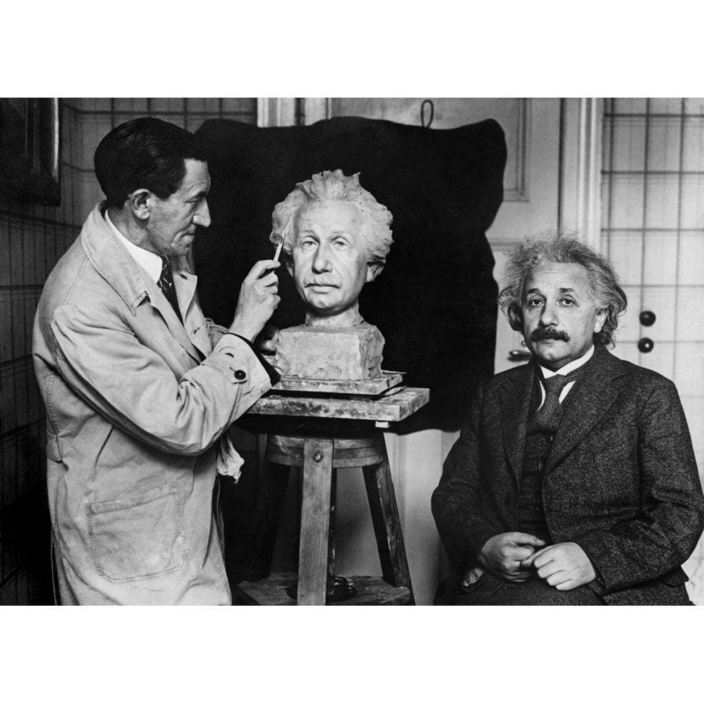 Buste d'Albert Einstein issu d'un scan 3D – 34 cm