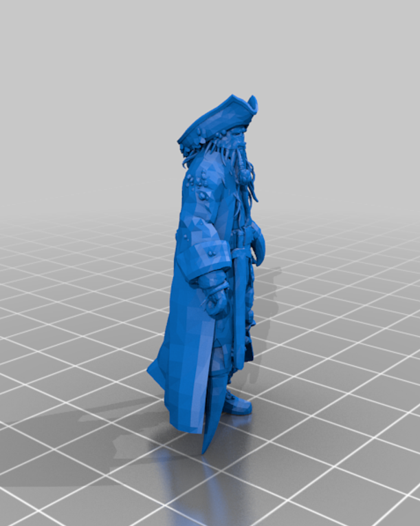 Figurine de pirate Davy Jones imprimée en 3D