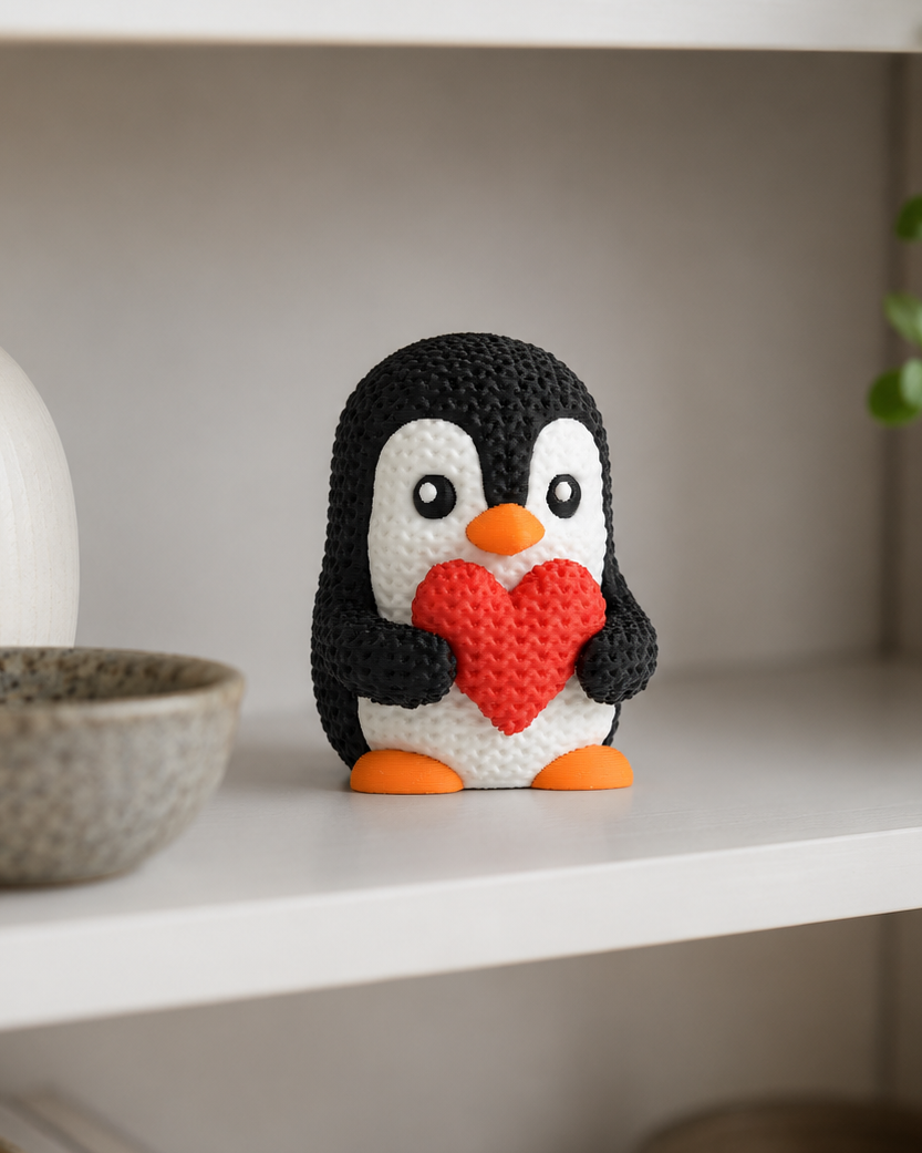 Figurine pingouin – adorable décoration de Saint-Valentin