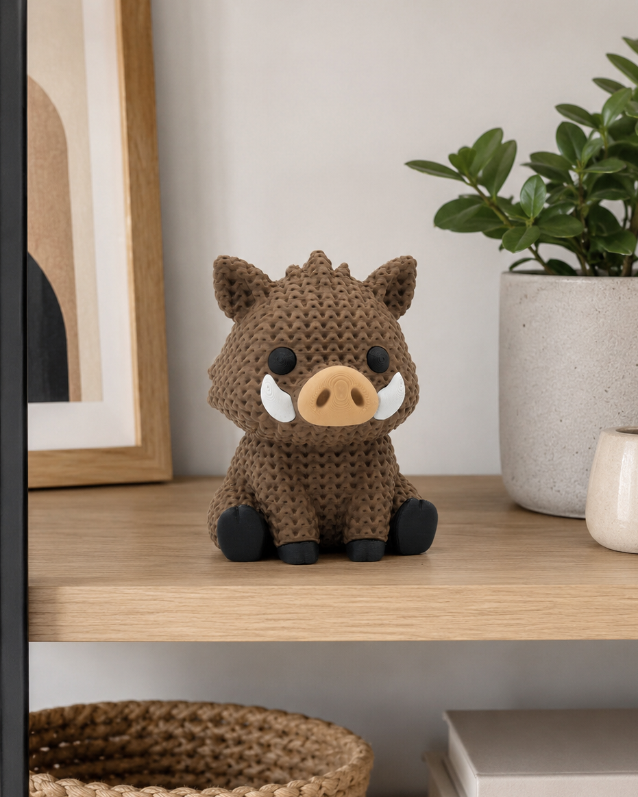 Figurine sanglier – animal de la forêt au style rustique